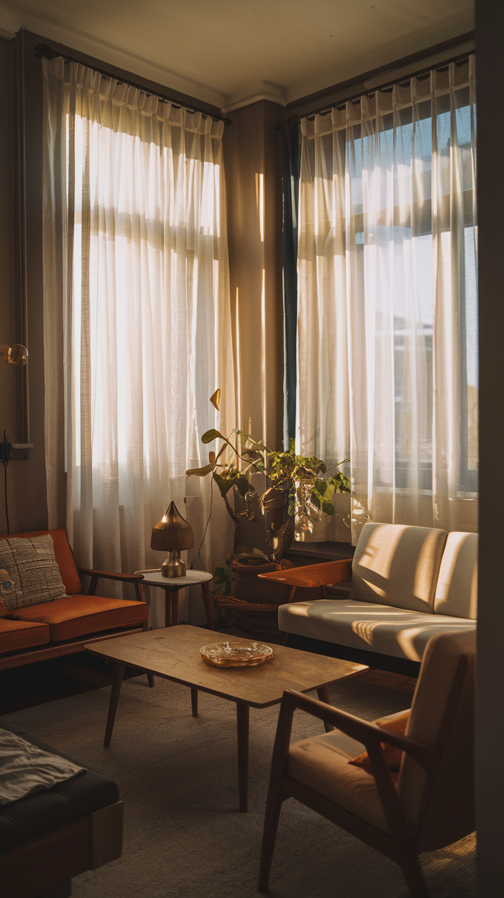 Picture of 8 Stylish Window Treatments for Small Apartment Privacy and Light ...